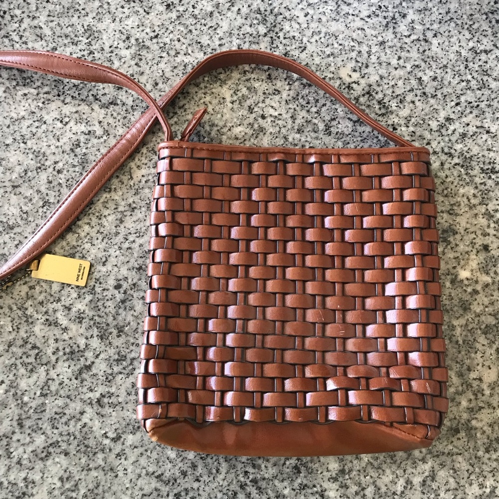 VTG Nine West Brown Basketweave Handbag Purse/Bundle for Discount/#480